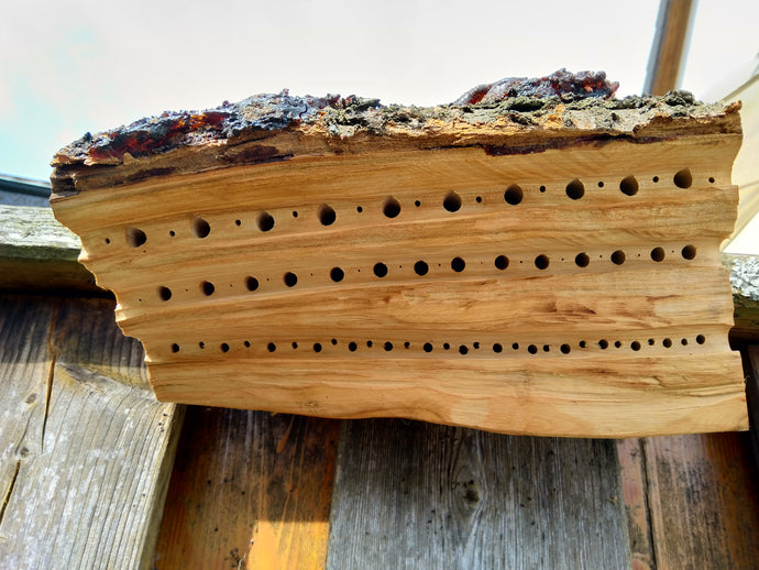 Insektenhotel Bienenhotel Nisthilfe Wildbienen handgemachte Holzfiguren Insektensterben